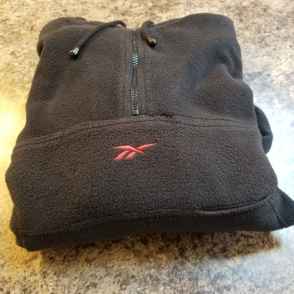 Reebok Navy Blue 1/4 Zip Hoodie with Red Camo Mesh Hood | Men's Size XL - Picture 14 of 14